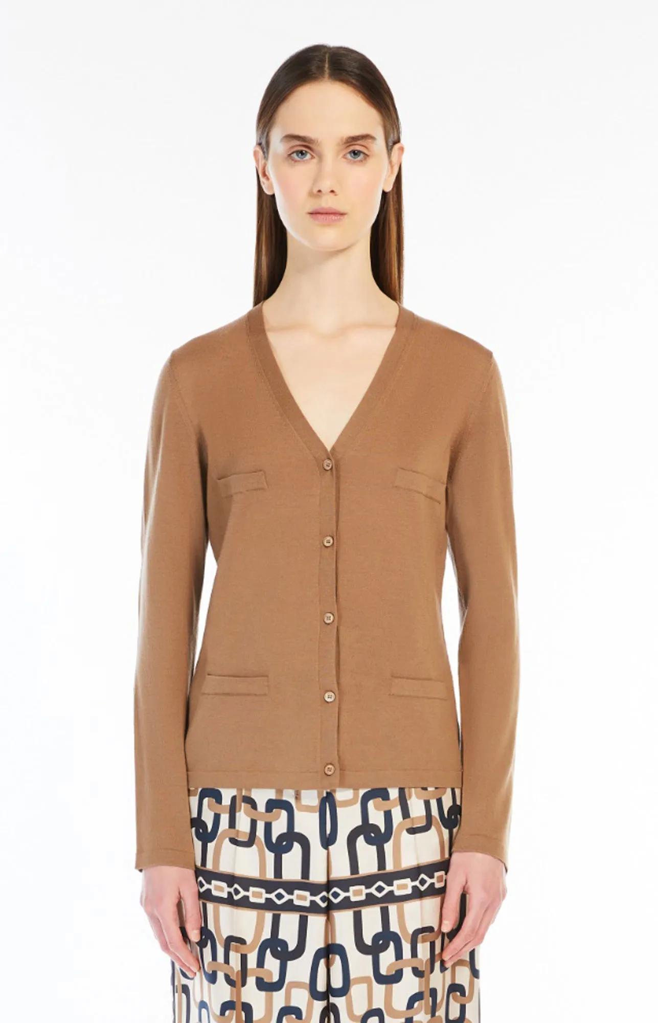 마나 BYLYNNSHOP] 막스마라 에스 Kenya 케냐 브이넥 버진울 가디건 Max Mara